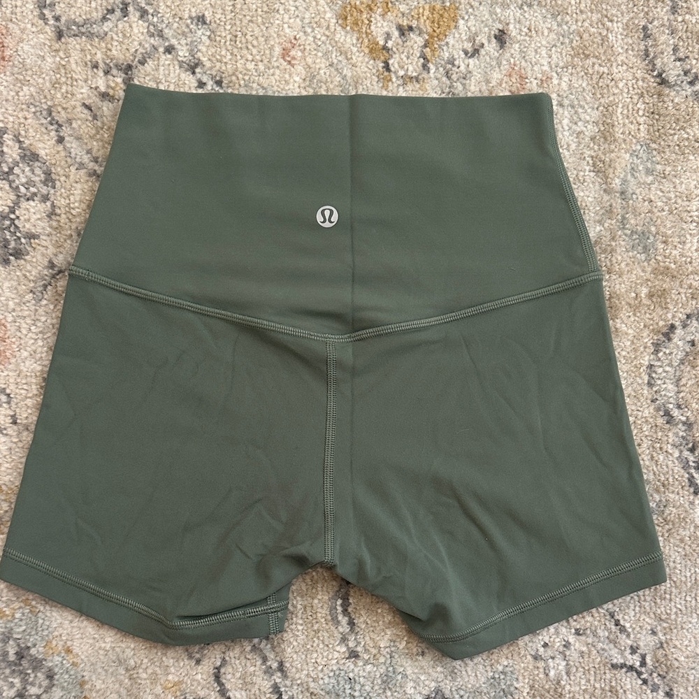 lululemon athletica Olive Green High-Rise Bike Shorts